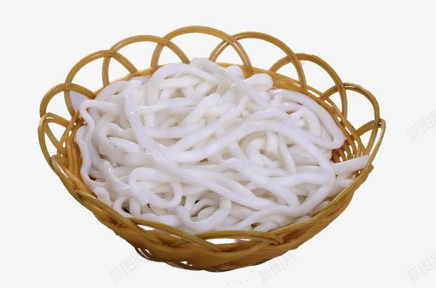一篮土豆粉png免抠素材_新图网 https://ixintu.com 产品实物 土豆粉 白色 篮子