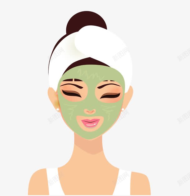 手绘护肤闭眼敷面膜png免抠素材_新图网 https://ixintu.com 卡通 卡通人物 护肤 敷面膜 矢量手绘护肤闭眼敷面膜 美容 补水