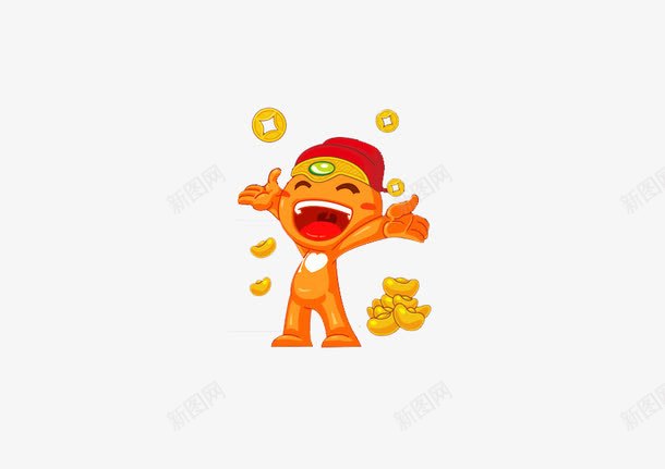 淘宝吉祥物淘宝小人png免抠素材_新图网 https://ixintu.com 卡通男孩 可爱男孩 品牌吉祥物 撒钱 矢量男孩 金币