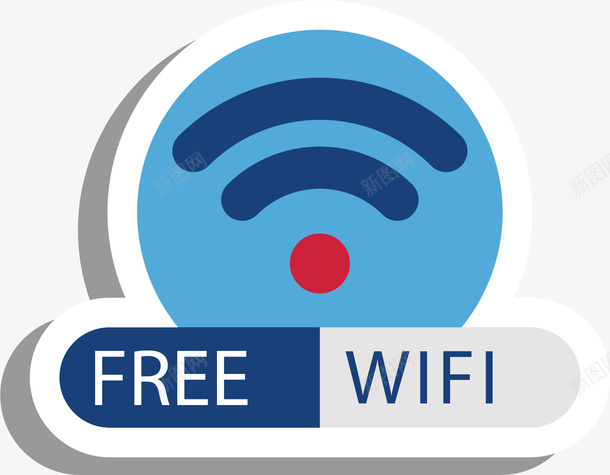创意WiFi信号矢量图ai免抠素材_新图网 https://ixintu.com WiFi信号 创意 卡通手绘 水彩 蓝色 装饰 矢量图