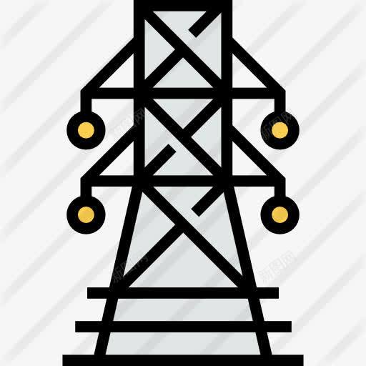 电塔图标png_新图网 https://ixintu.com 塔 工业 建筑与城市 电力 电力线 电塔 能源 高压电塔