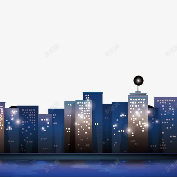 城市png免抠素材_新图网 https://ixintu.com PNG免抠图下载 夜晚 夜滩 晚上 都市
