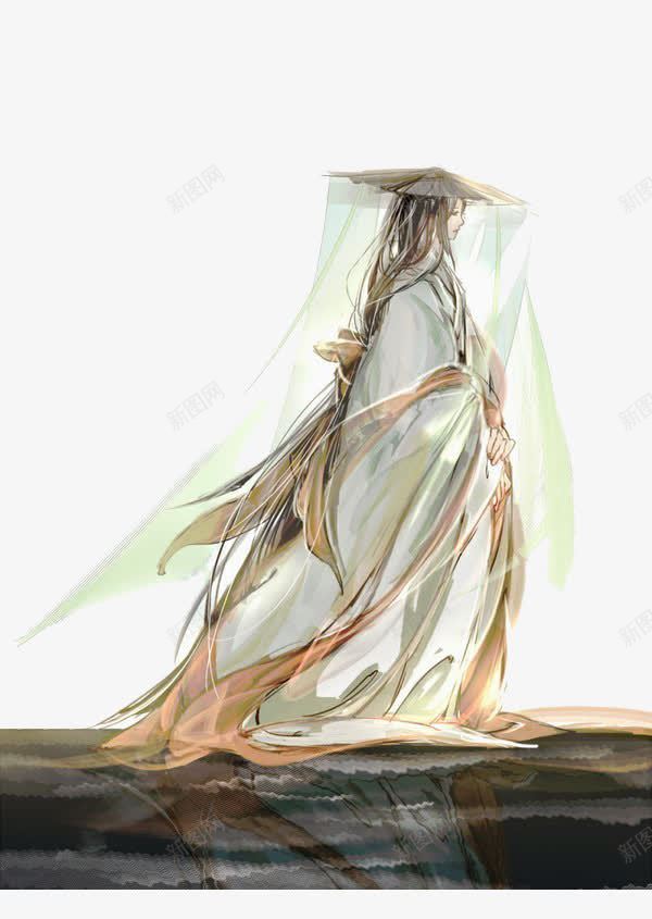 侠客png免抠素材_新图网 https://ixintu.com 侠客水墨画 剑 古人 手绘 纱幔 舞剑 袍子