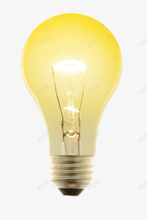 黄色立体电器发光的灯泡产品实物png免抠素材_新图网 https://ixintu.com 免扣 免费下载 发亮 发明家 名人 灯 灯光 灯泡 爱迪生灯泡 电灯 黑暗