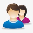用户组图标png_新图网 https://ixintu.com 多人聊天卡通 多人聊天小图标 扁平化卡通群组聊天图标 新建 添加 用户群 群组 群组聊天图标免扣