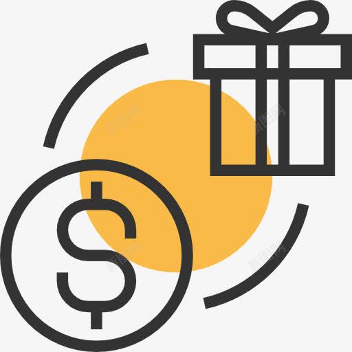 交易图标png_新图网 https://ixintu.com 买礼物 交易 商务和购物 商店 礼物 钱