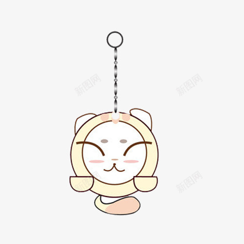 卡通猫咪钥匙链png免抠素材_新图网 https://ixintu.com 免抠 卡通吊坠 卡通挂件 卡通链条 可爱卡通 钥匙扣