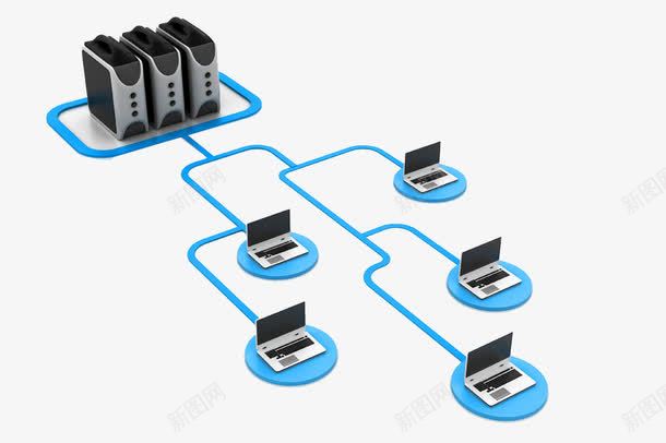 网络拓扑图png免抠素材_新图网 https://ixintu.com 主机 电脑 笔记本 网线 连接