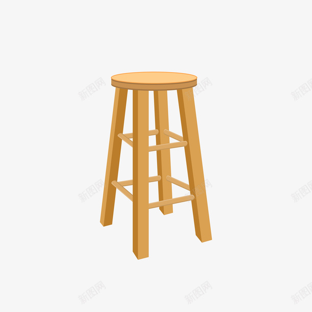 卡通高脚凳矢量图ai免抠素材_新图网 https://ixintu.com 卡通 实木家具 室内家具 家具 家具矢量图 家具装饰 高脚凳 矢量图