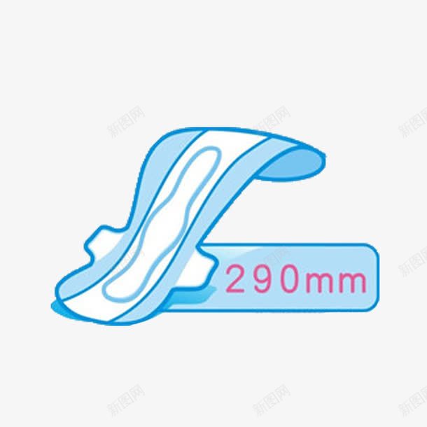 现代简约蓝色卡通卫生巾png免抠素材_新图网 https://ixintu.com 卡通卫生巾 可爱 简约 蓝色