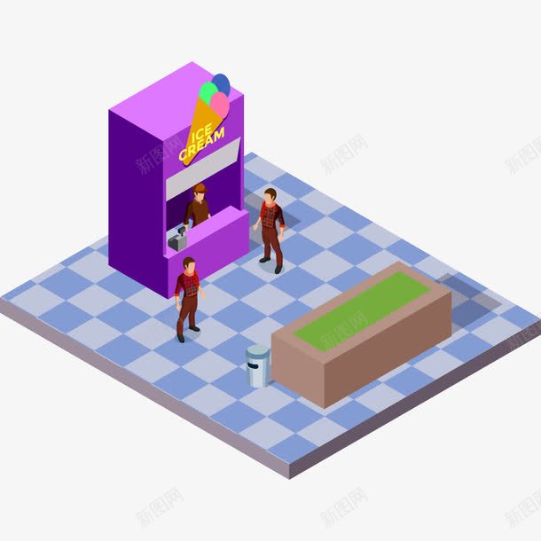 卡通展厅png免抠素材_新图网 https://ixintu.com 人物 卡通画 展厅 矢量装饰 装饰