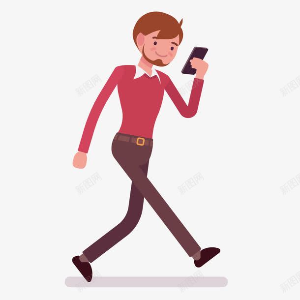 低头族png免抠素材_新图网 https://ixintu.com 低着头 看手机 走路的人 走路的小人
