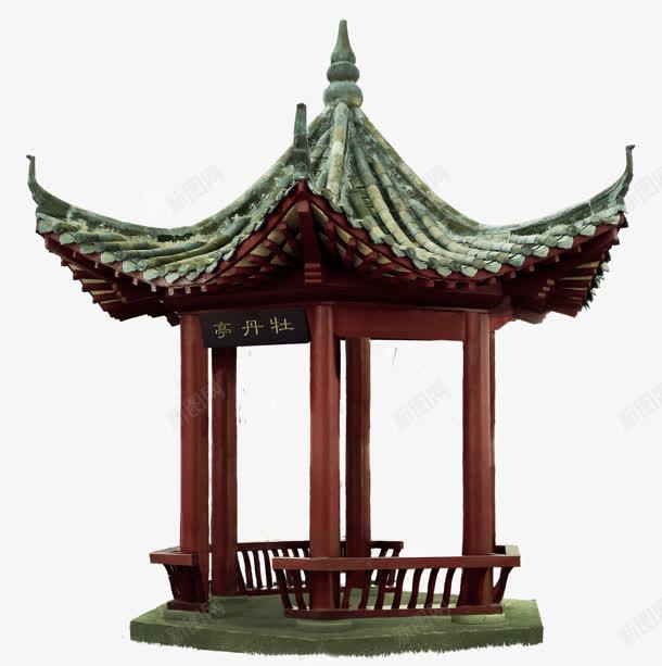 中国古风凉亭海报png免抠素材_新图网 https://ixintu.com 中国 凉亭 古风 海报