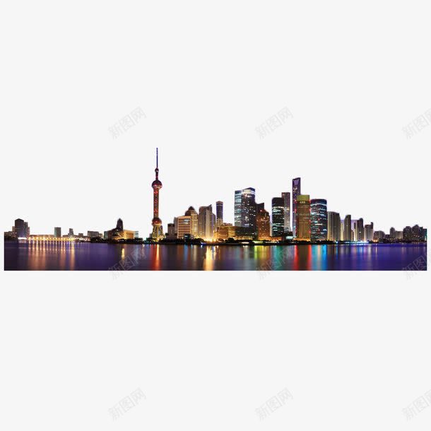 陆家嘴建筑png免抠素材_新图网 https://ixintu.com 上海夜景 上海滩 东方明珠 外滩 陆家嘴