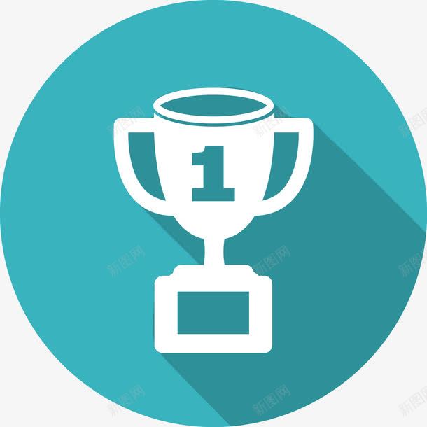 奖杯蓝色标图标png_新图网 https://ixintu.com 丝带 冠军 奖杯 奖杯图 奖牌 榜首 第一名 金杯 金银铜