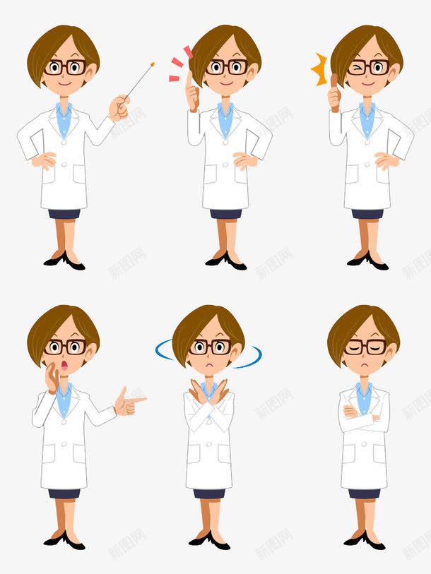 卡通美女医生手势png免抠素材_新图网 https://ixintu.com 医生 卡通 手势 美女