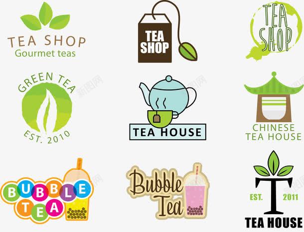 茶饮店图标矢量图ai_新图网 https://ixintu.com 店铺商标 茶 饮料 矢量图