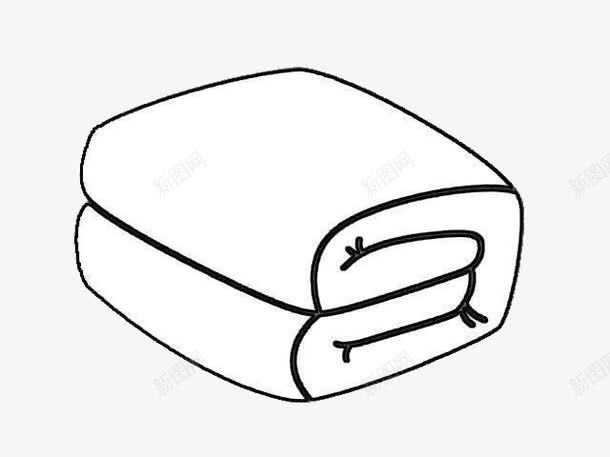 叠起的被子png免抠素材_新图网 https://ixintu.com 简笔画 被子 黑白