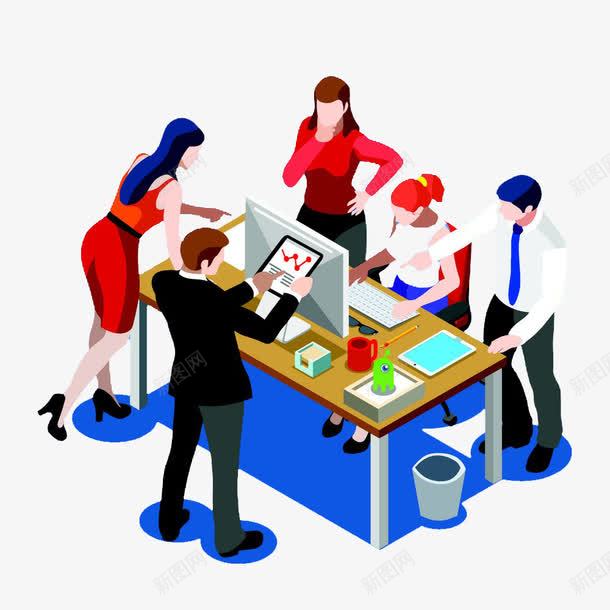 商业探讨会png免抠素材_新图网 https://ixintu.com 办公室 卡通人物 商业 商业会议 商业讨论会办公 商务男 平面人物 开会