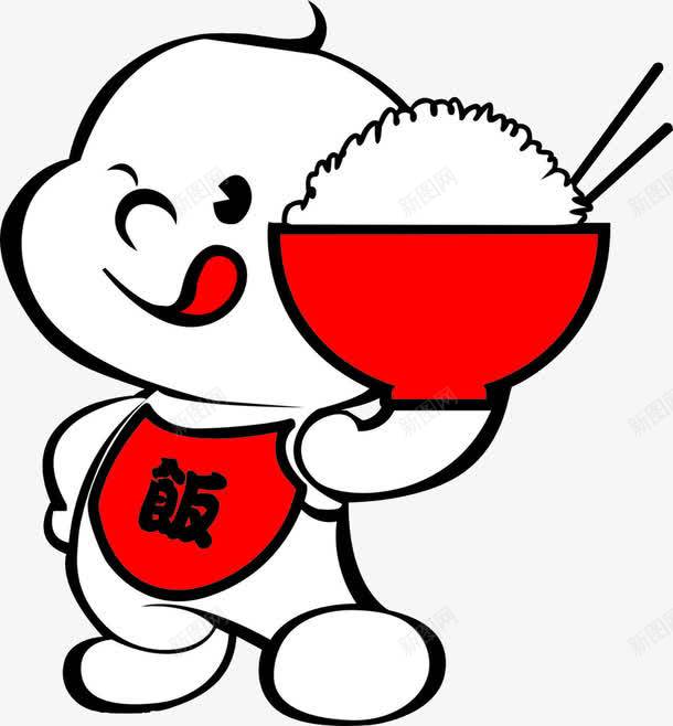 福娃吃饭psd免抠素材_新图网 https://ixintu.com 吃饭 吃饭表情 碗 福娃 米饭