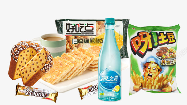 好吃点饼干psd免抠素材_新图网 https://ixintu.com 一堆零食 奶茶 好吃点 招牌奶茶 核桃味饼干 海之言 甜品 膨化食品 薯条 蛋糕 零食png 饼干 香脆核桃饼