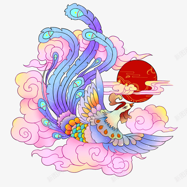 凤凰神鸟传统祥瑞百鸟之王psd免抠素材_新图网 https://ixintu.com 传统 凤凰 百鸟之王 神鸟 祥瑞