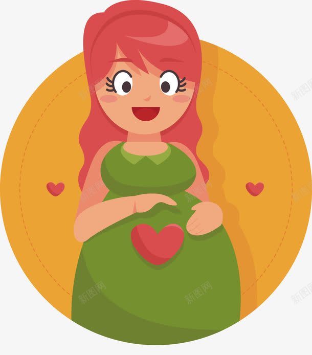 怀孕中的妈妈png免抠素材_新图网 https://ixintu.com 充满爱心的妈妈 孕妇装 矢量源文件 老妈 购物底纹