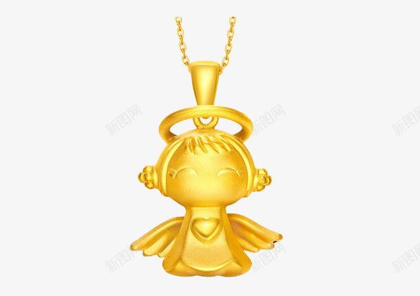 黄金挂饰png免抠素材_新图网 https://ixintu.com 3D福星宝宝 周大福 珠宝 足金黄金吊坠