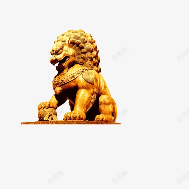 古玩石狮子png免抠素材_新图网 https://ixintu.com 文物 石狮子 装饰 饰品
