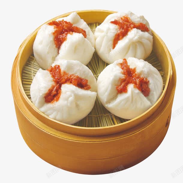 笼屉里的开口包子实物png免抠素材_新图网 https://ixintu.com 叉烧 叉烧包 多馅料包子 开口露馅包子 蒸笼叉烧包 面点素材