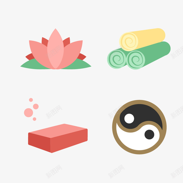 spa养生元素png免抠素材_新图网 https://ixintu.com spa 养生 太极 皮肤管理
