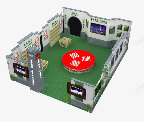 羌族展厅png免抠素材_新图网 https://ixintu.com 古典门头 少数民族 展厅 民族风情 羌族 羌族风格 马头墙