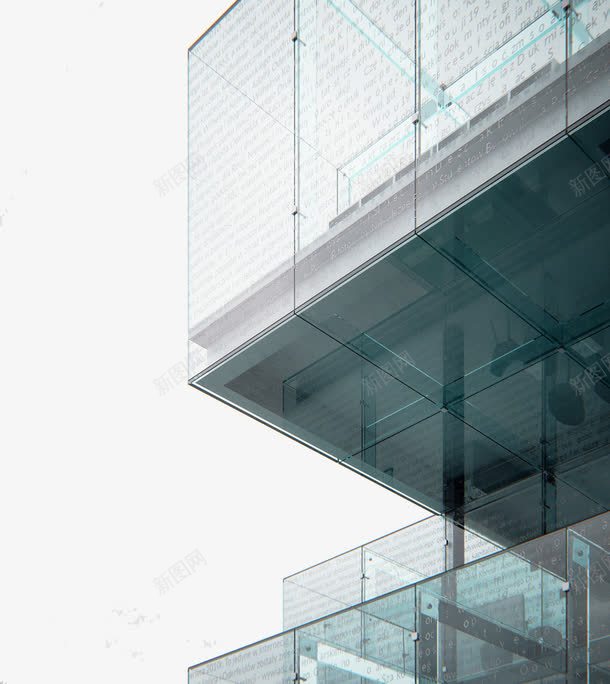 玻璃材质建筑局部透视图png免抠素材_新图网 https://ixintu.com 局部 建筑 玻璃材质 透视图