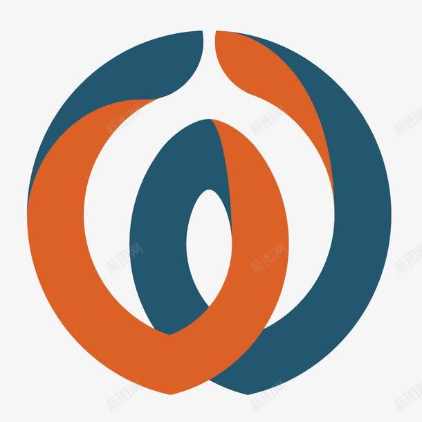 圆形合作LOGO简约大气图标png_新图网 https://ixintu.com 合作logo 圆形 大气 弧形 深色 简约 缠绕 美观