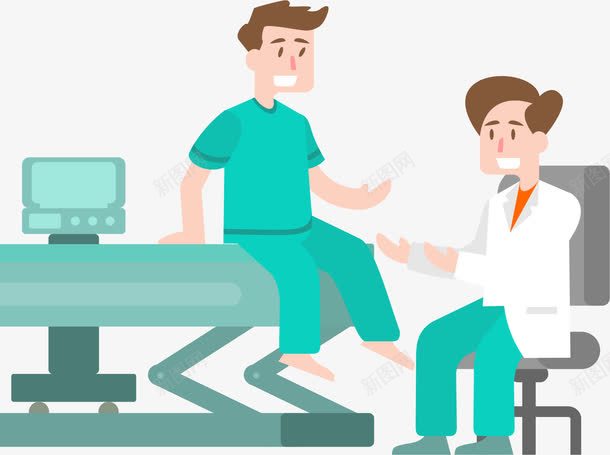 就诊中的病人png免抠素材_新图网 https://ixintu.com 住院 医生 就诊 病人 病人休息 病人看诊 病患 看病 看诊 重伤 骨折