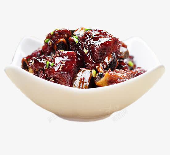酱汁红烧排骨png免抠素材_新图网 https://ixintu.com 排骨饭 米饭的最佳搭档 红烧排骨 红烧排骨饭 肉类 蜜汁排骨 配白米饭 酱汁排骨