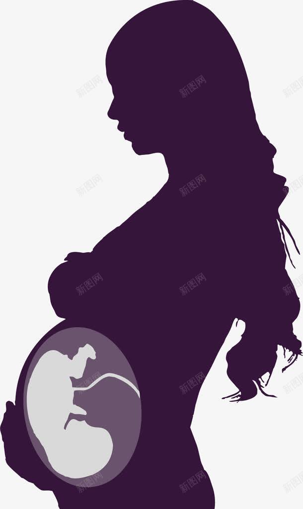 紫色孕妇png免抠素材_新图网 https://ixintu.com 出生 呱呱坠地 婴儿 小宝宝 怀胎十月 生子 紫色