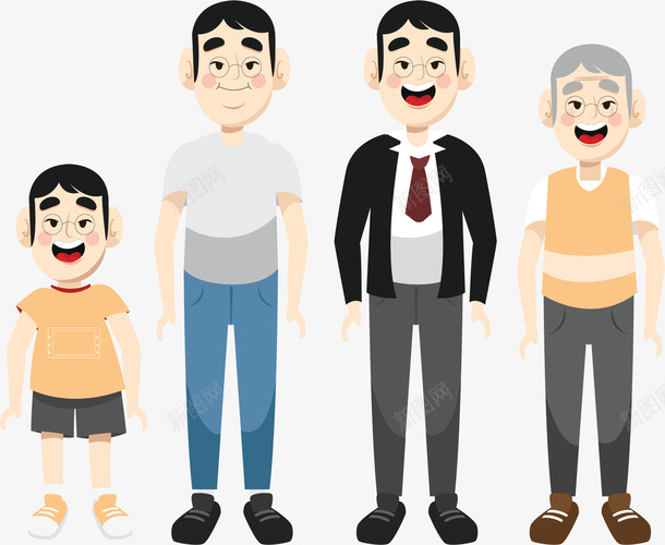 各个年龄段的男人矢量图ai免抠素材_新图网 https://ixintu.com 不同年龄 不同年龄段 不同年龄的人 年龄变化 慢慢变老 男人 矢量png 矢量图