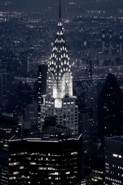 纽约城市鸟瞰夜景背景