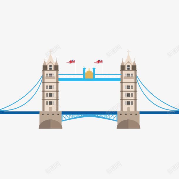 伦敦塔桥png免抠素材_新图网 https://ixintu.com 伦敦 伦敦塔桥 建筑 英国 英国国旗 风景