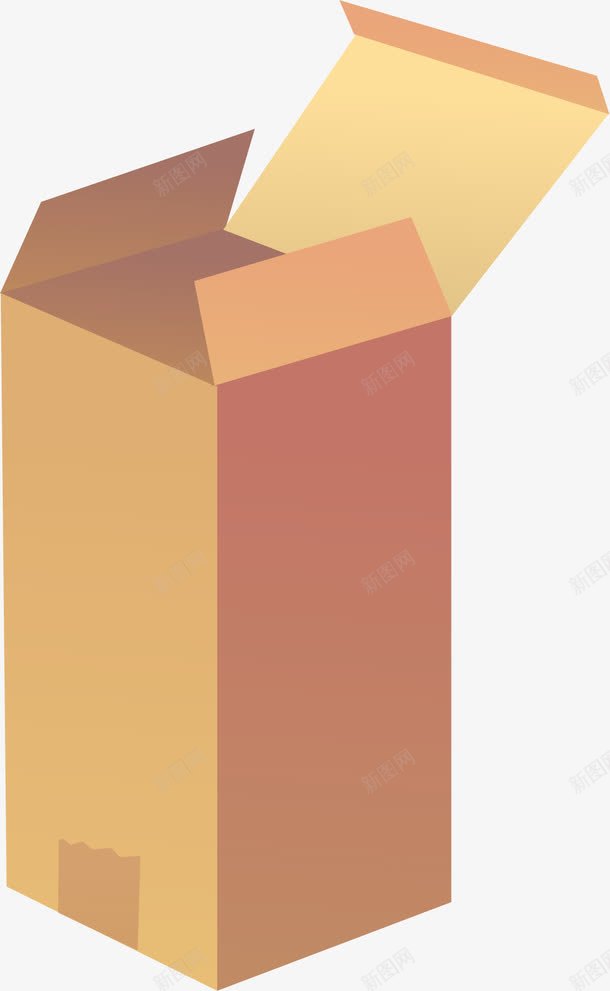 长方体快递纸盒子png免抠素材_新图网 https://ixintu.com 快递盒子 快递箱 矢量png 立方体 纸盒子 长方体