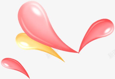 粉色黄色艺术逗号png免抠素材_新图网 https://ixintu.com 粉色 艺术 逗号 黄色