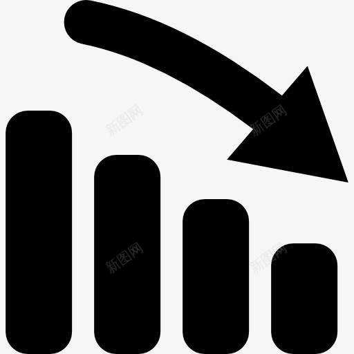 条图下图标png_新图网 https://ixintu.com 业务下降 价格下降 减少 图形 图表 工具