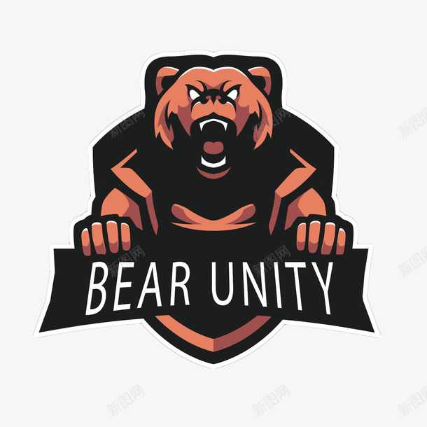 黑熊体育竞技游戏logo矢量图图标ai_新图网 https://ixintu.com 体育 体育游戏竞技LOGO 凶狠 战斗 棕熊 比赛 游戏图标 激烈 竞争 竞技 英文 矢量图