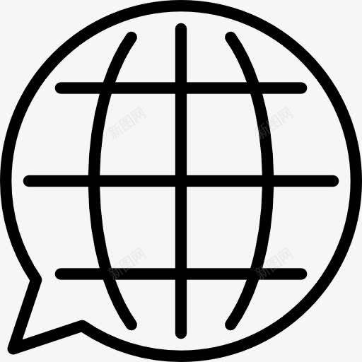 翻译图标png_新图网 https://ixintu.com 世界地球网格 全球 多媒体 翻译 行星 该网格 语言