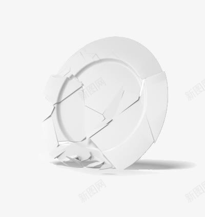 破碎的盘png免抠素材_新图网 https://ixintu.com 打碎 白色 碟子