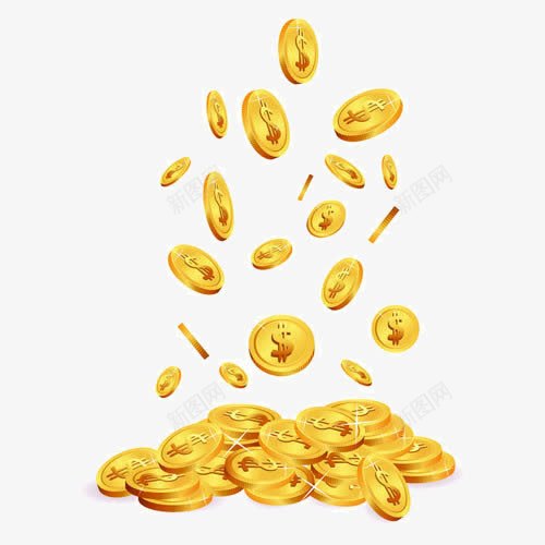 一顿金子png免抠素材_新图网 https://ixintu.com 意外 掉下 金子 飘洒