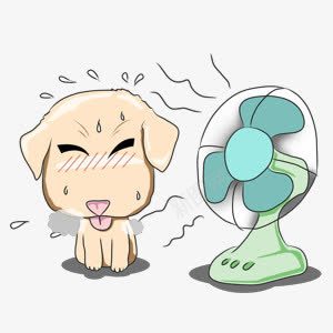 卡通小狗png免抠素材_新图网 https://ixintu.com 动物 卡通 可爱 夏天 夏季 夏季促销 小狗 炎热 狗 电风扇 风扇卡通图
