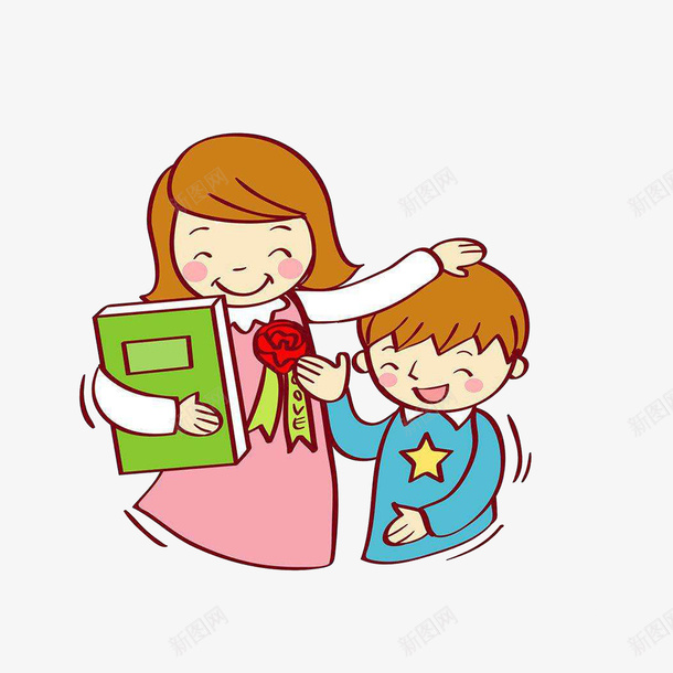 小学生毕业和老师合影png免抠素材_新图网 https://ixintu.com 卡通手绘 小学生毕业 毕业和老师合影 毕业照手绘