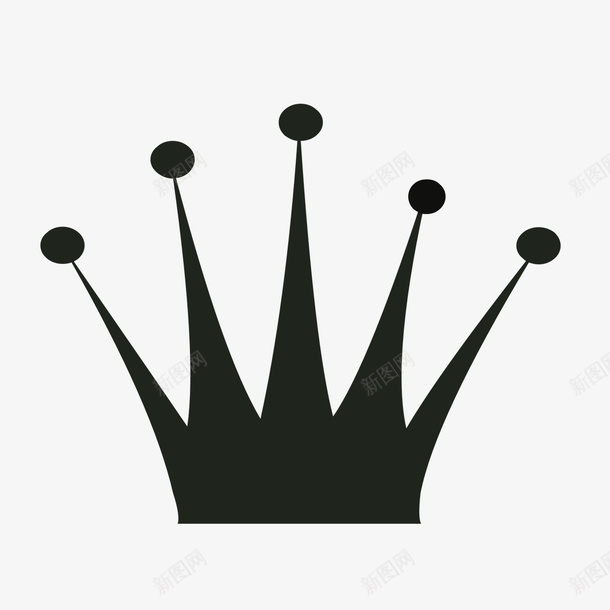 黑色手绘的皇冠装饰图标png_新图网 https://ixintu.com 王冠 皇冠 皇冠剪影 皇冠装饰 配饰 黑色皇冠